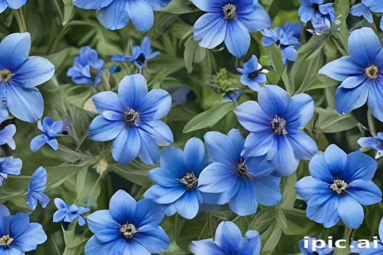 blue flowers transparent background