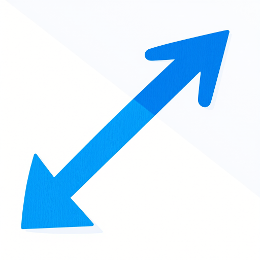 Create a high-resolution illustration of a blue arrow with a curved line, using a Canon EOS 5D Mark IV, f/2.8 aperture, 50mm lens, natural lighting, and a slightly overhead view to enhance clarity and detail.