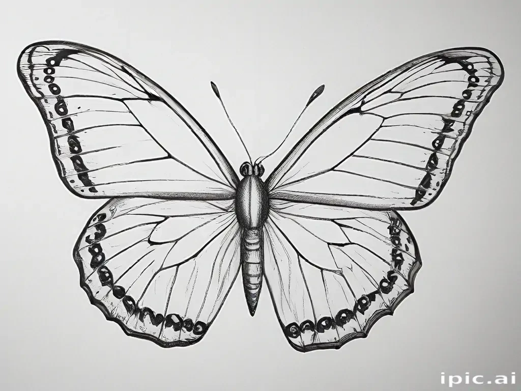 butterfly drawing outline