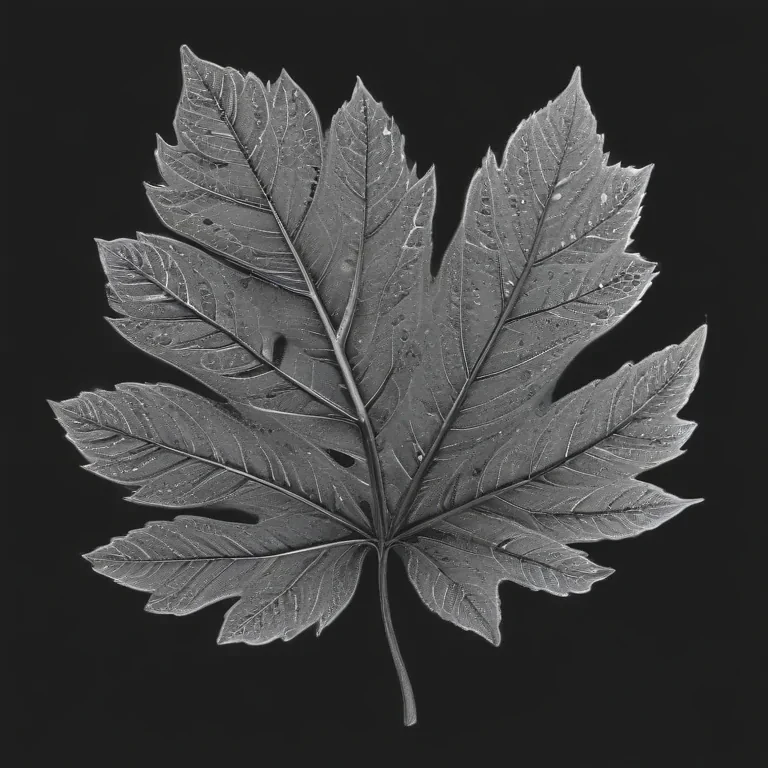 clipart of leaf black and white
