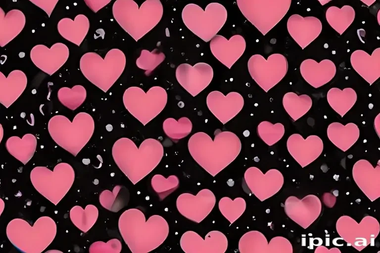 hearts background black