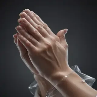 praying hands transparent