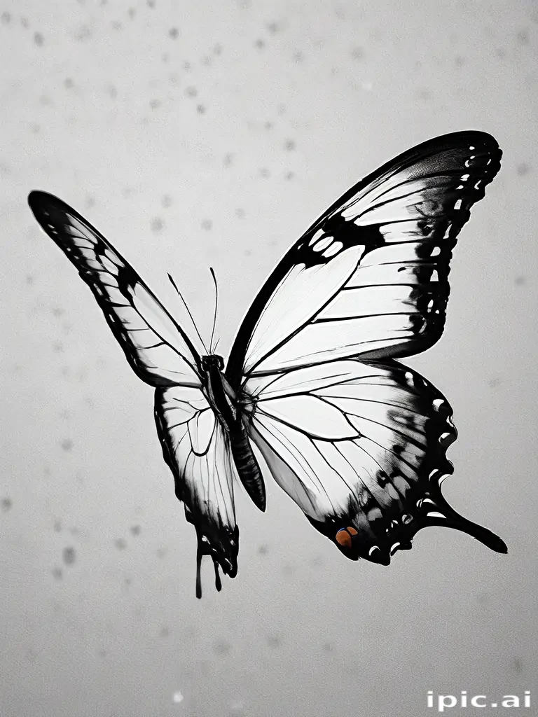 butterfly png black and white