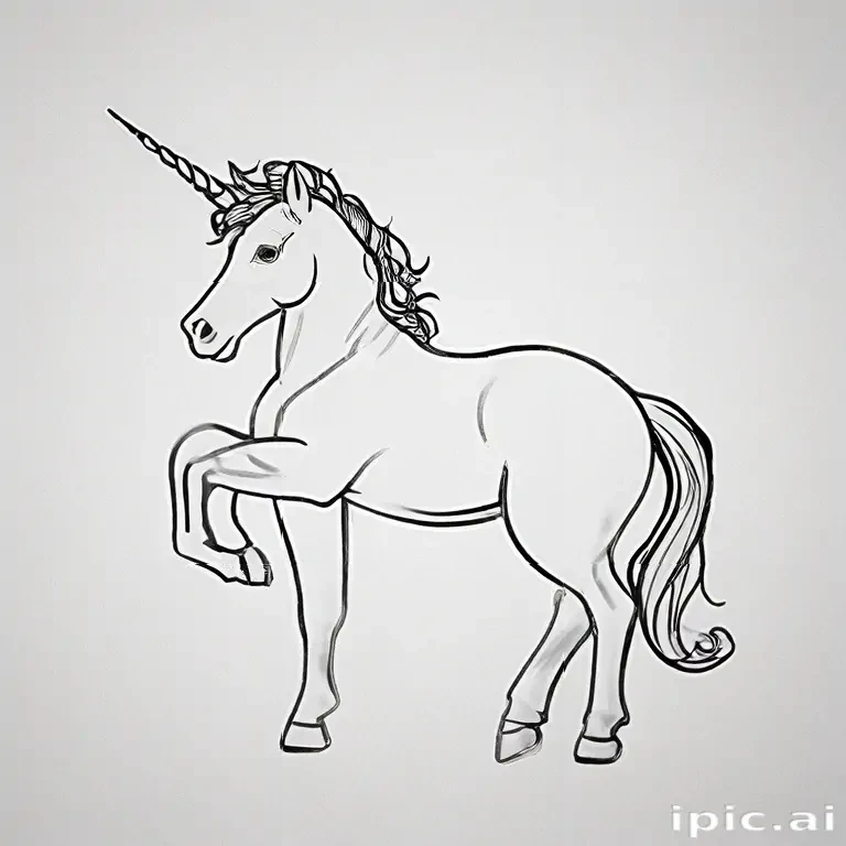 unicorn outline