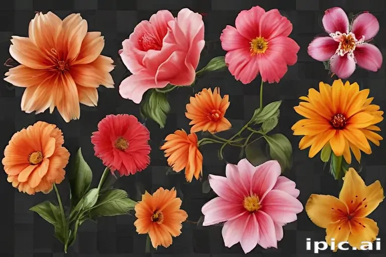 realistic flowers png