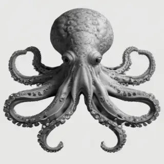 octopus clip art black and white