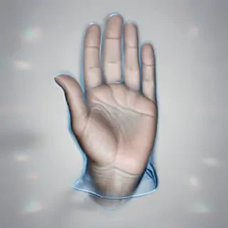 transparent prayer hand