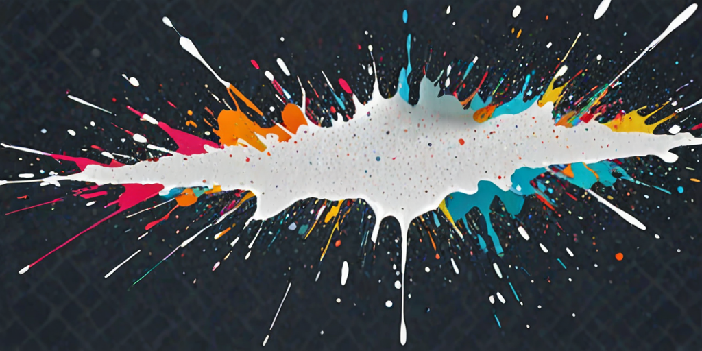 transparent paint splatter