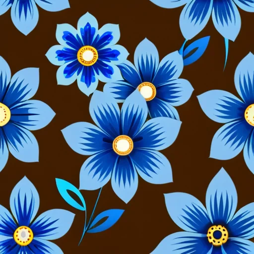 blue flowers clipart