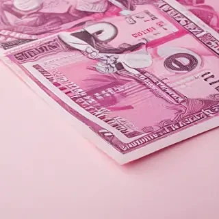 pink money background