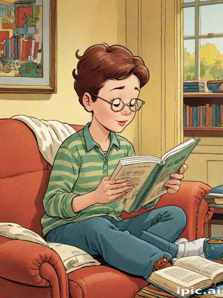 reading cartoon