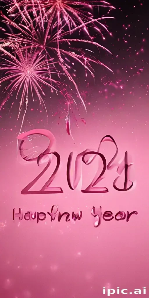 pink happy new year 2024