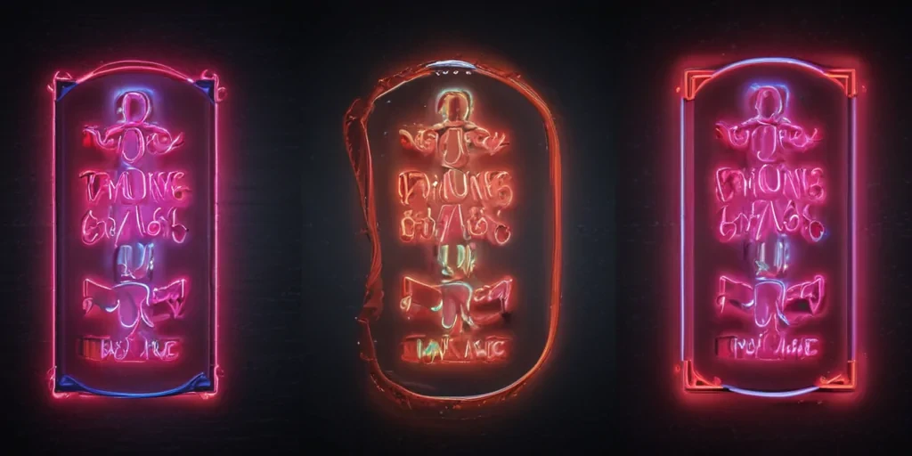 neon sign mockup