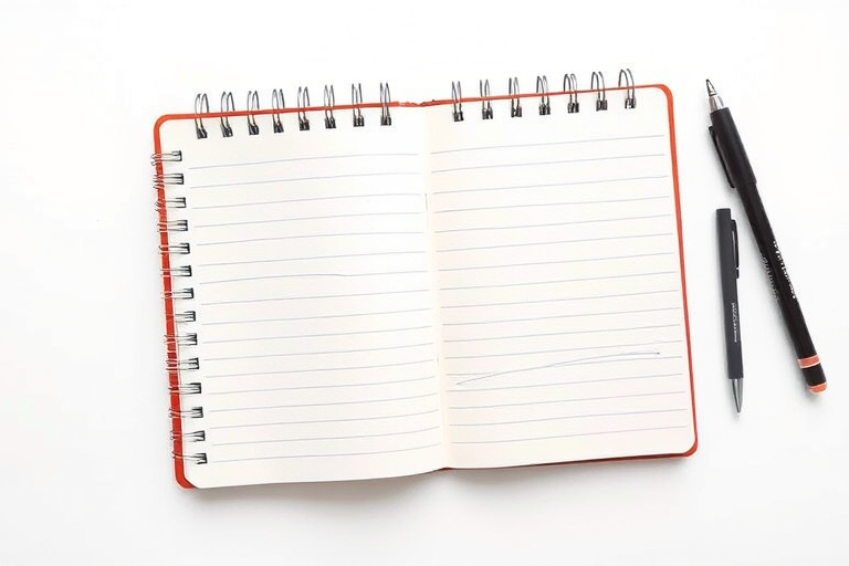create a legally-lined notebook page with a white background, using a Canon EOS R5 camera, 50mm lens, f/2.8 aperture, 1/125s shutter speed, ISO 200, top-down view for clarity and detail