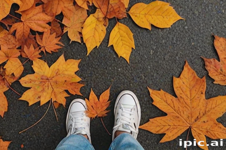 fall leaves aesthetic
