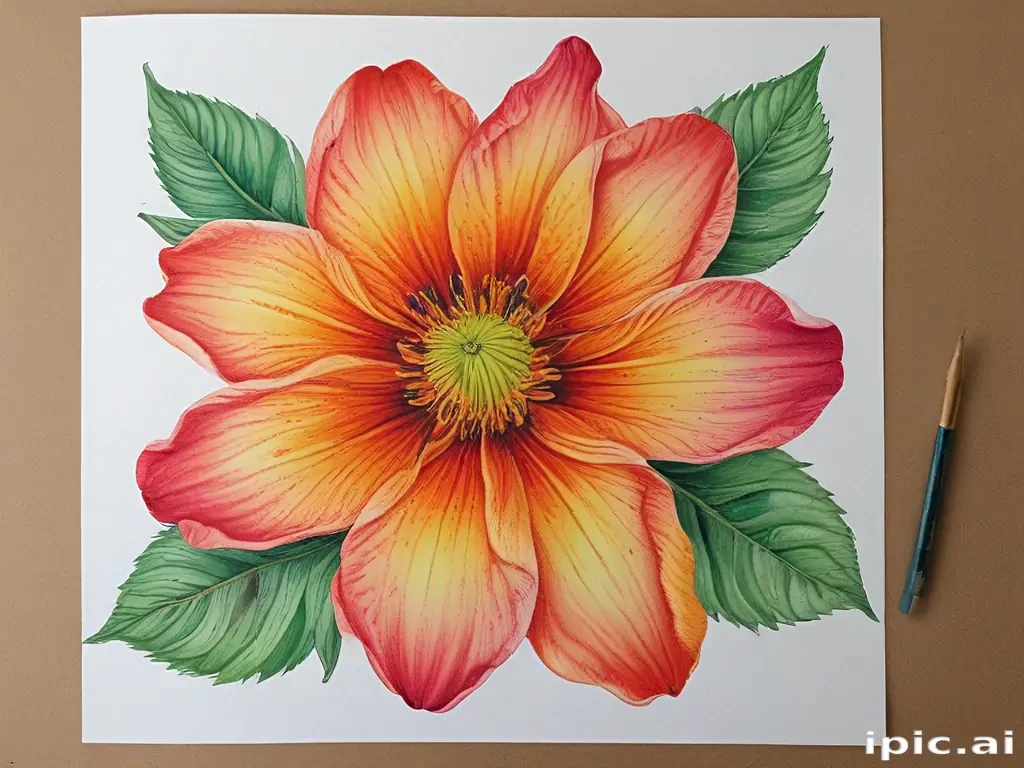 flower color drawings
