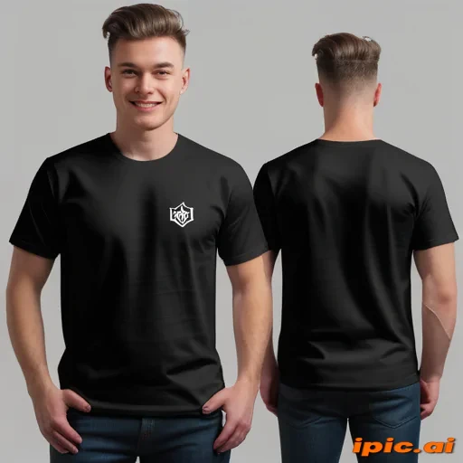 mockup tshirt black