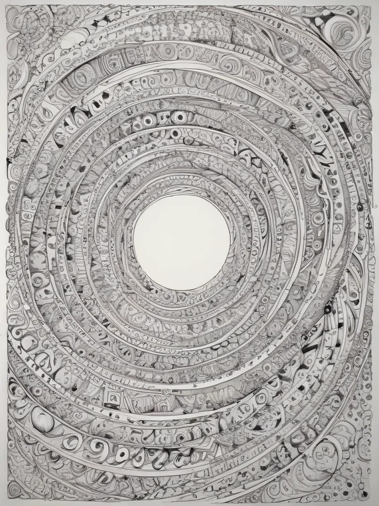 Intricate Patterns and Spirals Creating a Captivating Circular Design ...