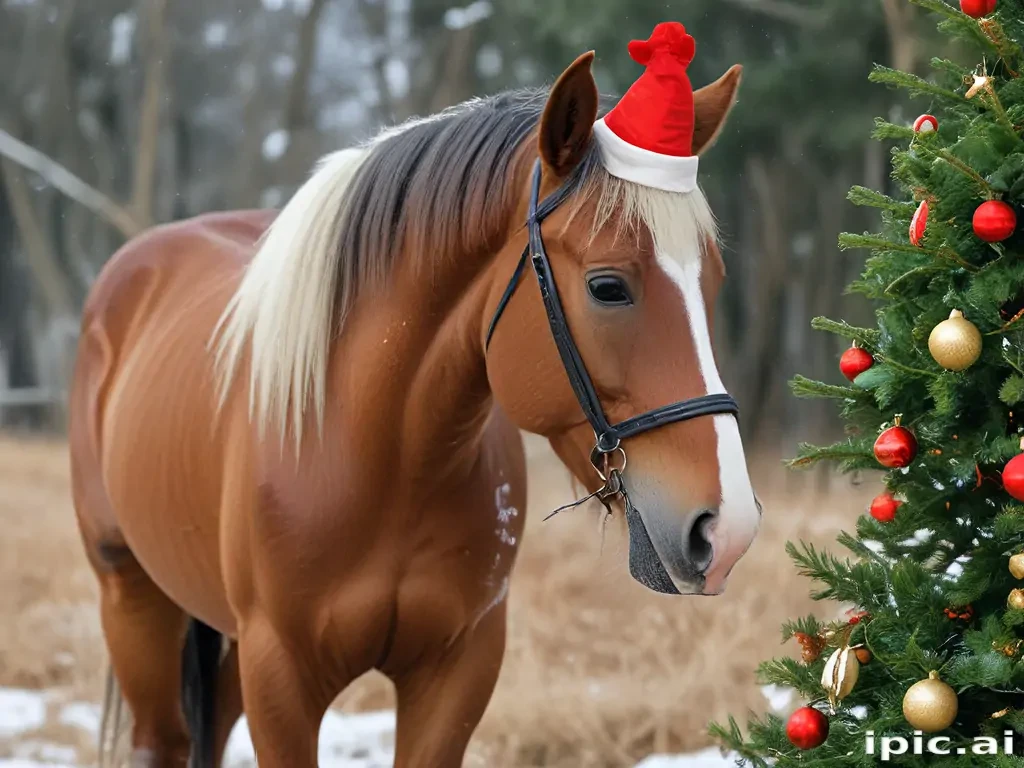merry christmas horse images