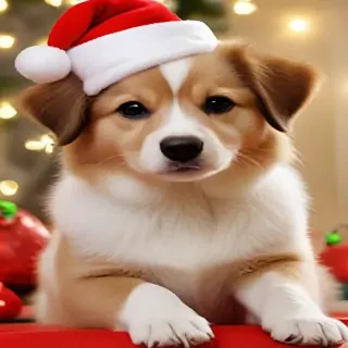 christmas dog wallpaper