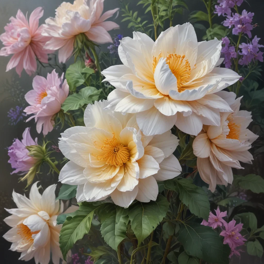 aesthetic flower painting