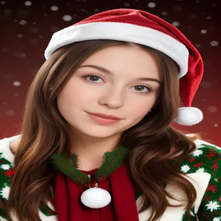 christmas background portrait