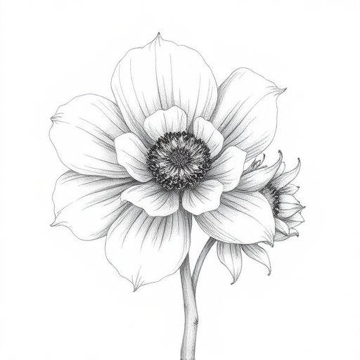 flower drawings pencil