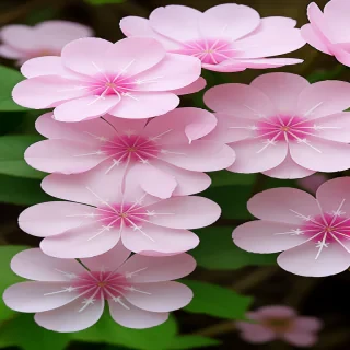 transparent pink flowers