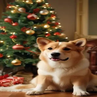 christmas dog backgrounds