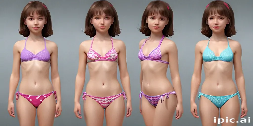 little girl in bikini ai