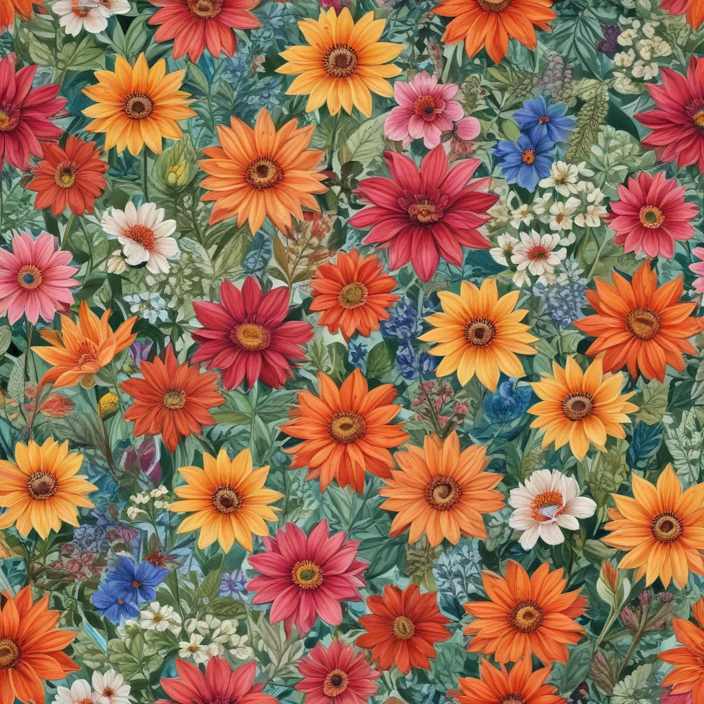 colourful flower drawing
