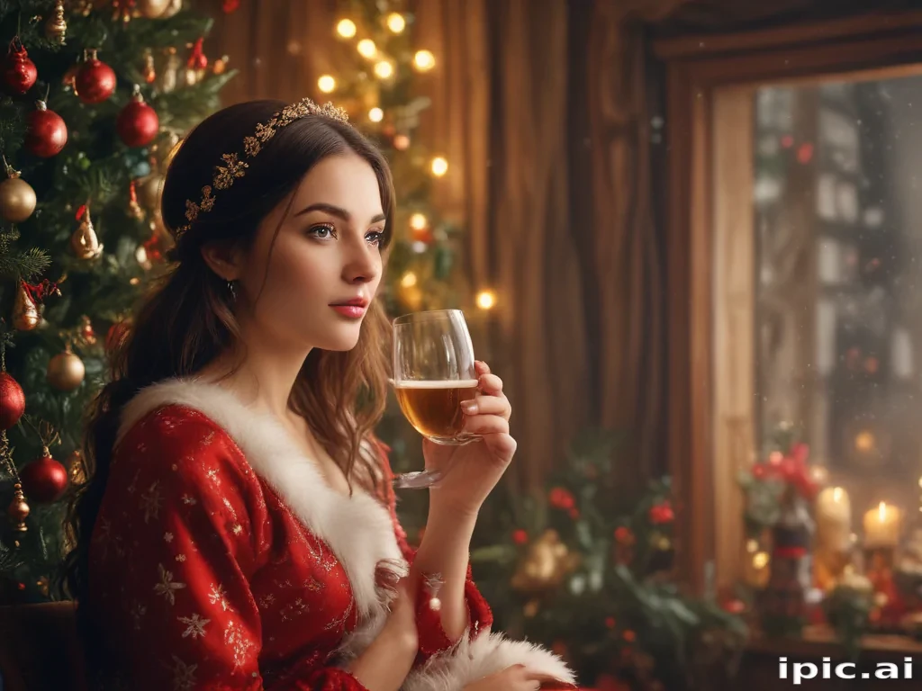 christmas background portrait