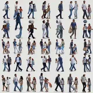 people walking png