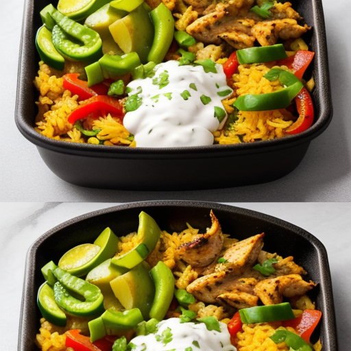 sheet pan poblano chicken fajita bowls