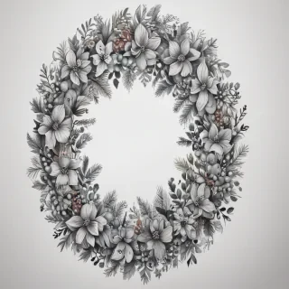 wreath drawing