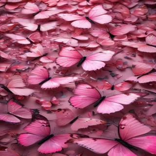 pink butterflies aesthetic