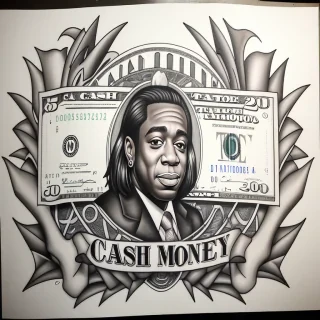 cash money tattoo drawings