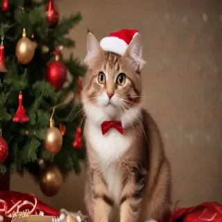 christmas cat background
