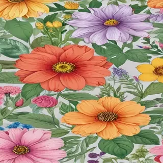 color drawings of flowers