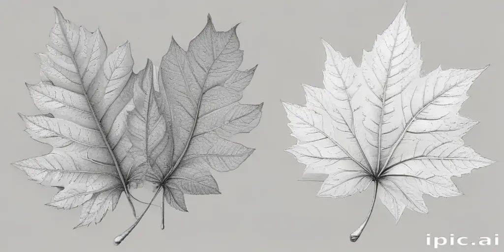 leaf clip art black and white