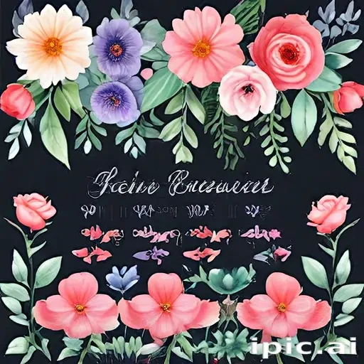 watercolor flowers clipart
