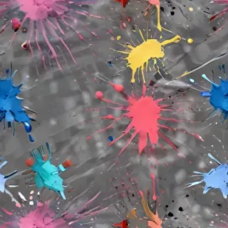 transparent paint splatter