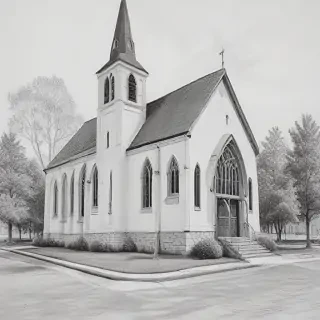 church drawing