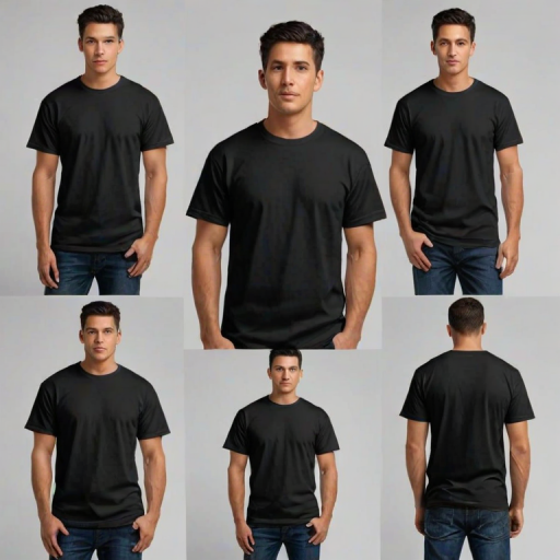 black tee mockup