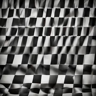 black and white checkered background