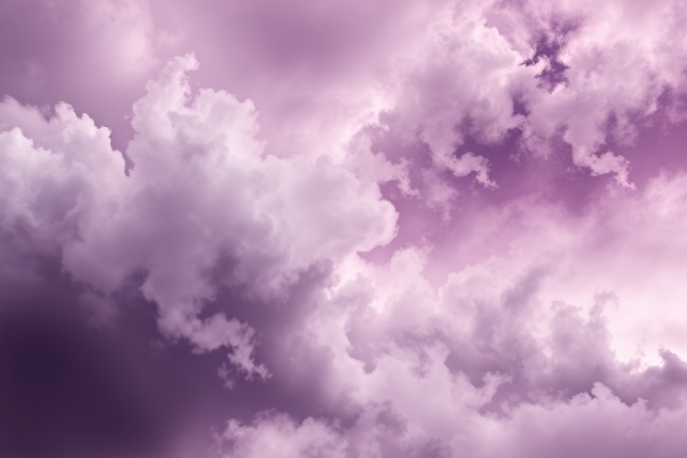 Create an abstract image of swirling clouds in shades of purple and gray, using a DSLR camera with a 50mm lens, aperture f/1.8, ISO 100, and a soft focus style to enhance texture and depth.