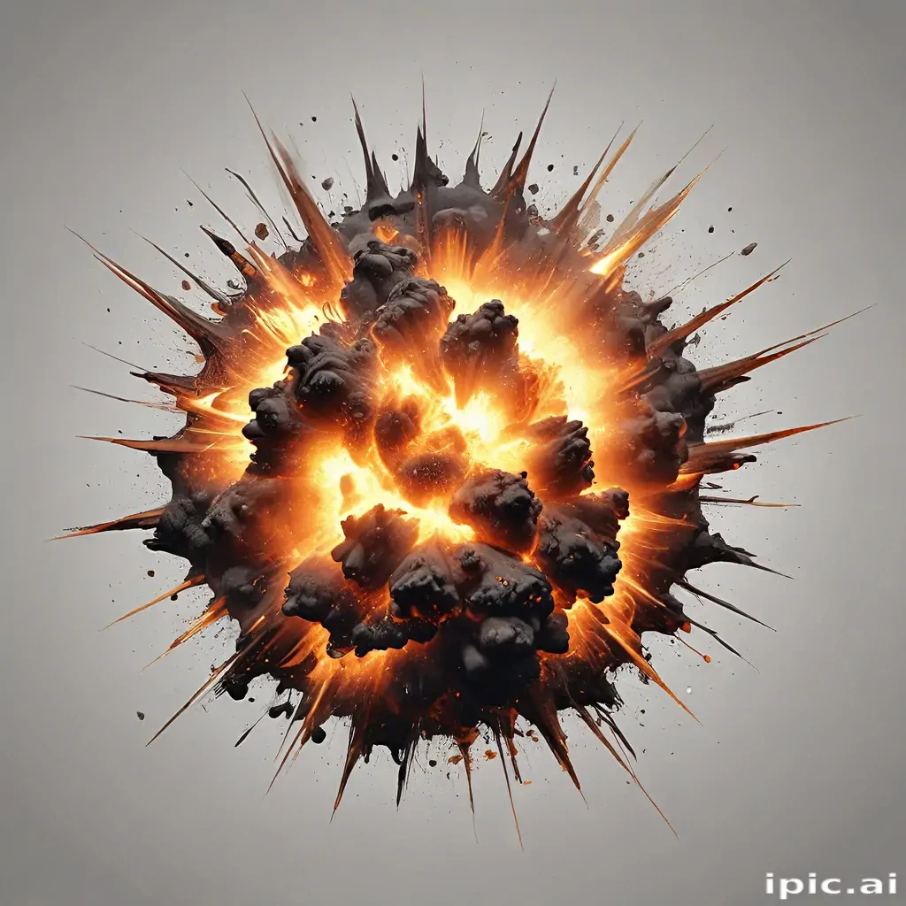 Exploding If An Explosive Eruption of Fire and Debris in a Dramatic Explosion