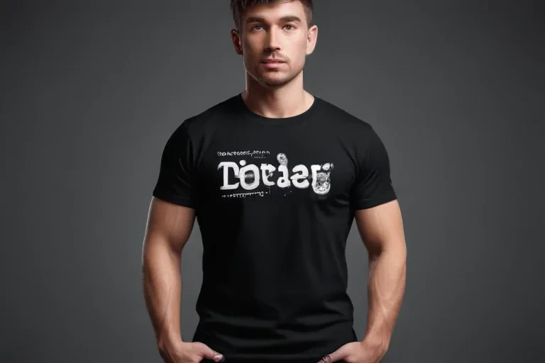 black t-shirt mockup