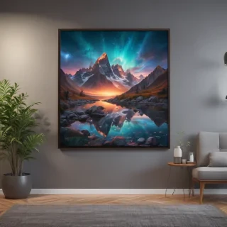 mockup wall art