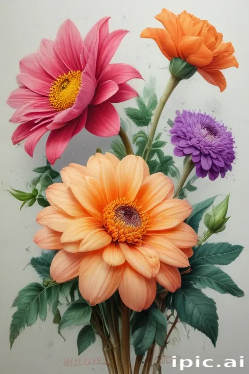 pencil drawings of flowers